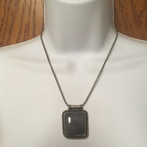 Smokey Gray Quartz Italian Sterling 925 Necklace